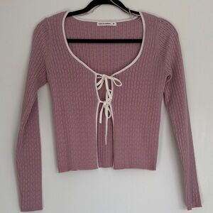 Moon & Madison Mauve Long Sleeve Knit Top